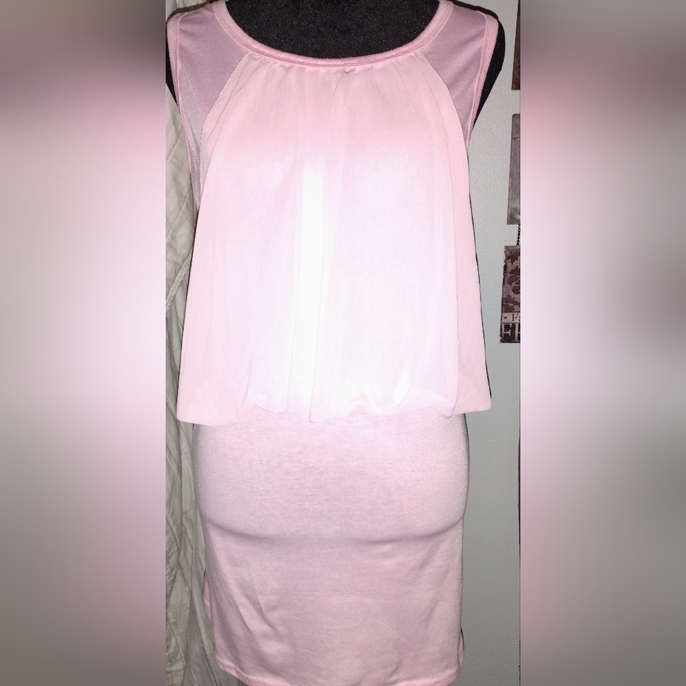 Pink mini dress